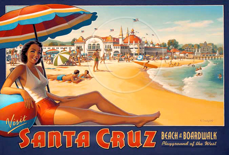 Vintage Travel Poster Stlyle Paintings